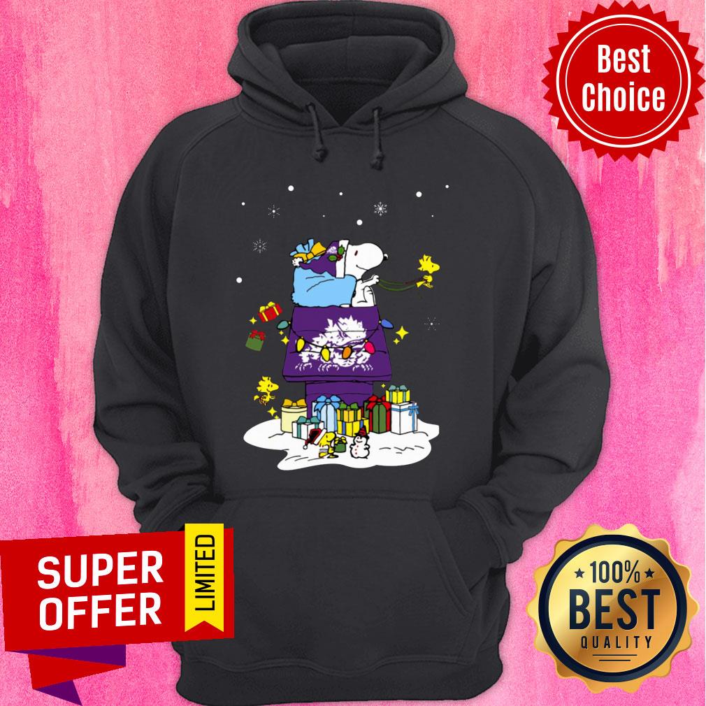 Nice TCU Horned Frogs Santa Snoopy Wish You A Merry Christmas Shirt - Image 2