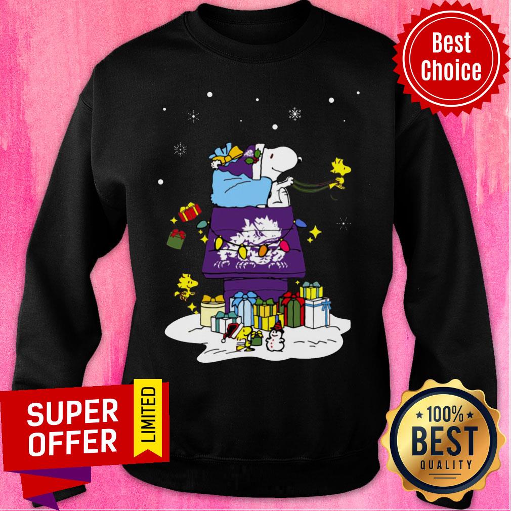 Nice TCU Horned Frogs Santa Snoopy Wish You A Merry Christmas Shirt - Image 5