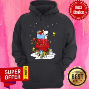 Alternative view of Nice Wisconsin Badgers Santa Snoopy Wish You A Merry Christmas Shirt