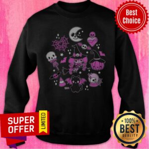 Alternative view of Top Halloween Doodle Vintage Witchy Magical Pastel Goth Pink Shirt