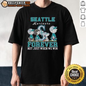 Premium Snoopy And Charlie Brown Seattle Mariners Baseball Forever Not Just When We Win T-Shirt