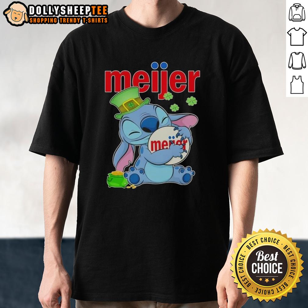 Top Stitch With St Patricks Hug Meijer Logo T-Shirt