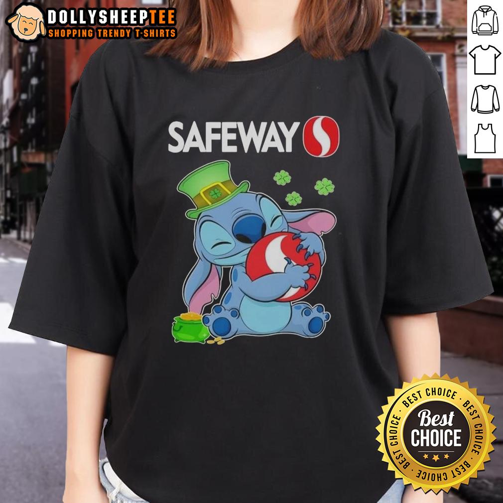 Top Stitch With St Patricks Hug Safeway Logo T-Shirt - Image 3
