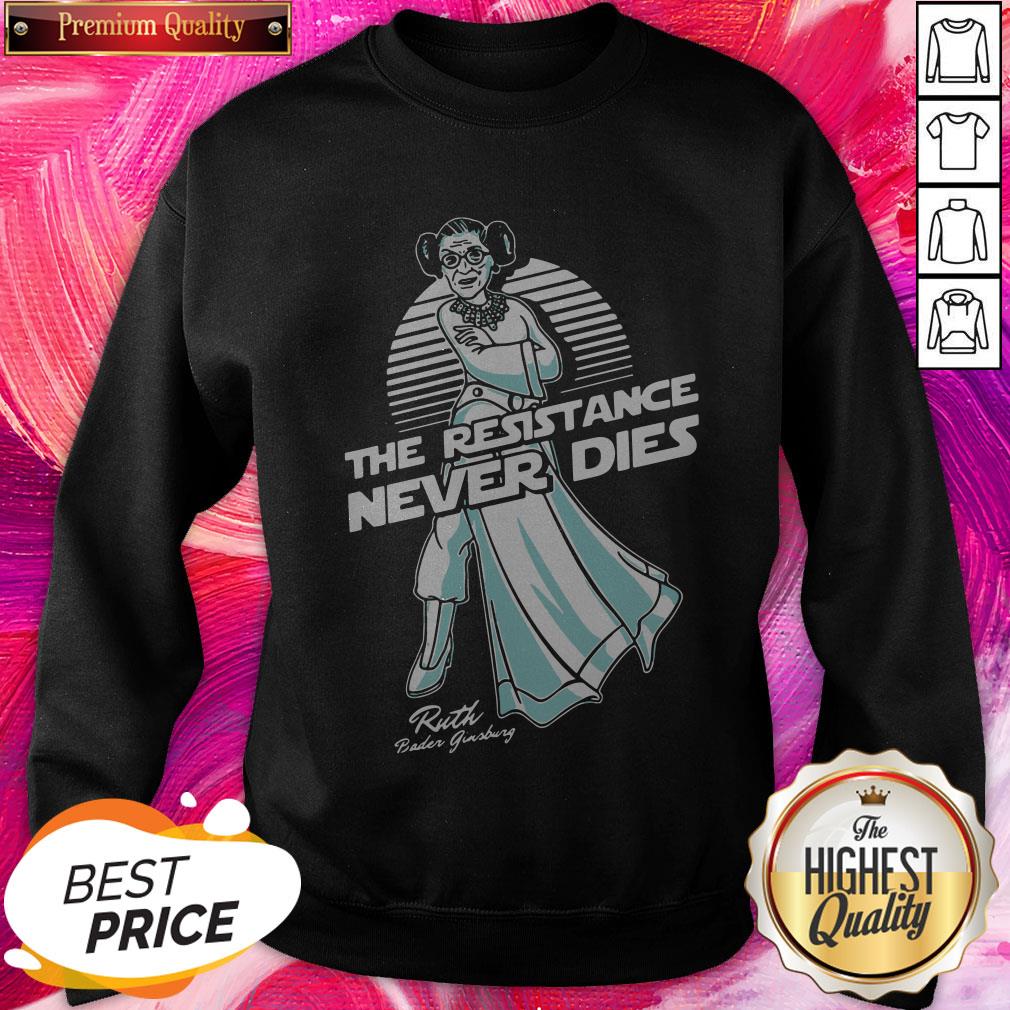 Funny Ruth Bader Ginsburg The Resistance Never Dies Signature Shirt - Image 4