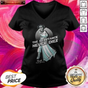 Alternative view of Funny Ruth Bader Ginsburg The Resistance Never Dies Signature Shirt