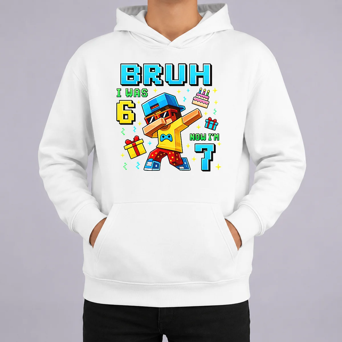 Nice Premium I Was 6 Now I'm 7 7th Birthday 67 Meme Boys Gaming Shirt - Image 5