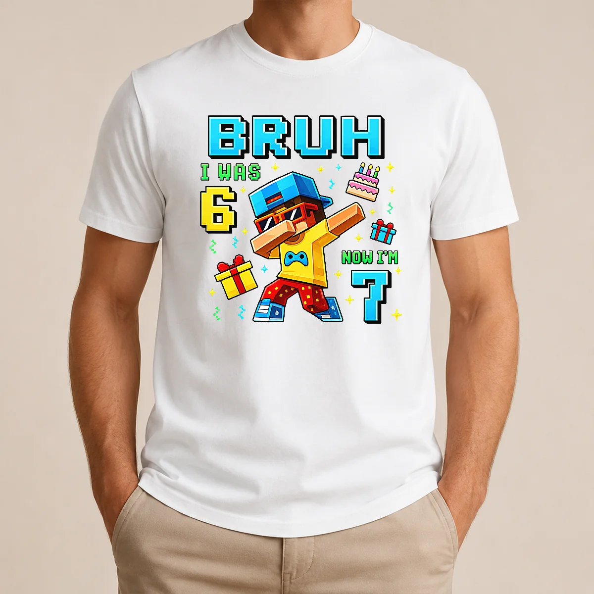 Nice Premium I Was 6 Now I'm 7 7th Birthday 67 Meme Boys Gaming Shirt