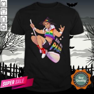 Ride With Pride Gay LGBT Witch Halloween Shirt