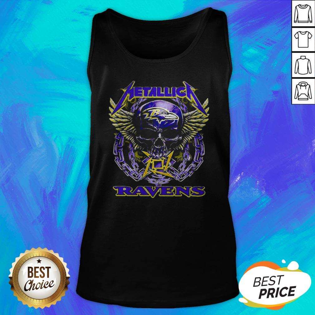 Perfect Skull Metallic Ravens Shirt - Image 4