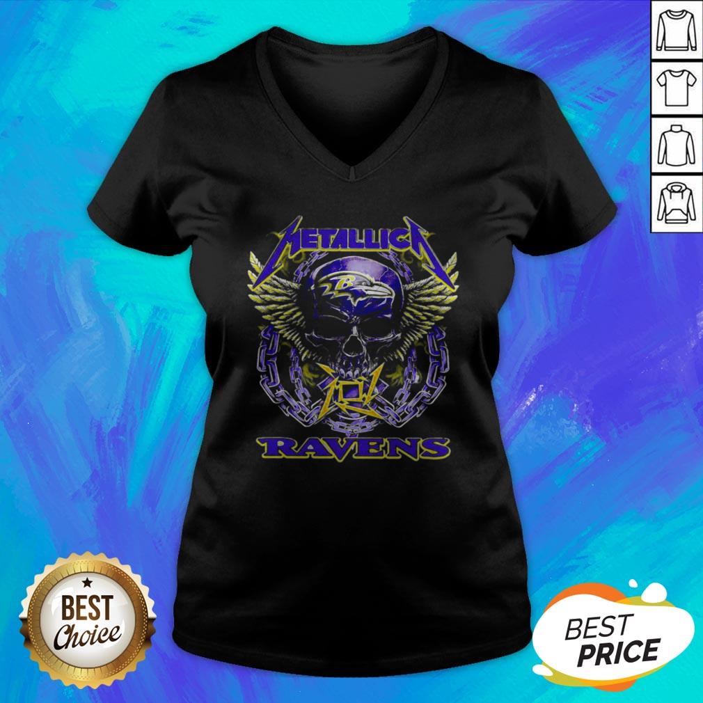 Perfect Skull Metallic Ravens Shirt - Image 3