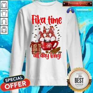 Alternative view of Cute Gnomes Fika Time All Day Long Shirt