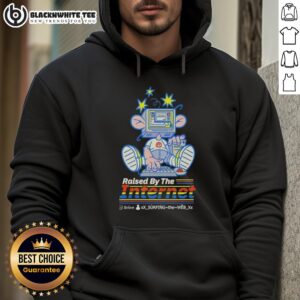 Alternative view of Top Raised By The Internet Cartoon Character Using Old Computer T-Shirt