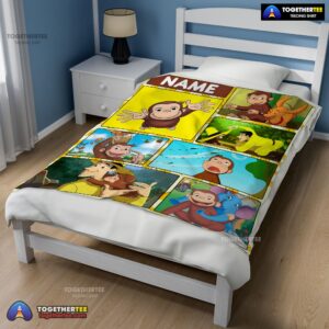 Alternative view of Official Curious George Ted Shackleford Blanket Fleece Customized Blanket