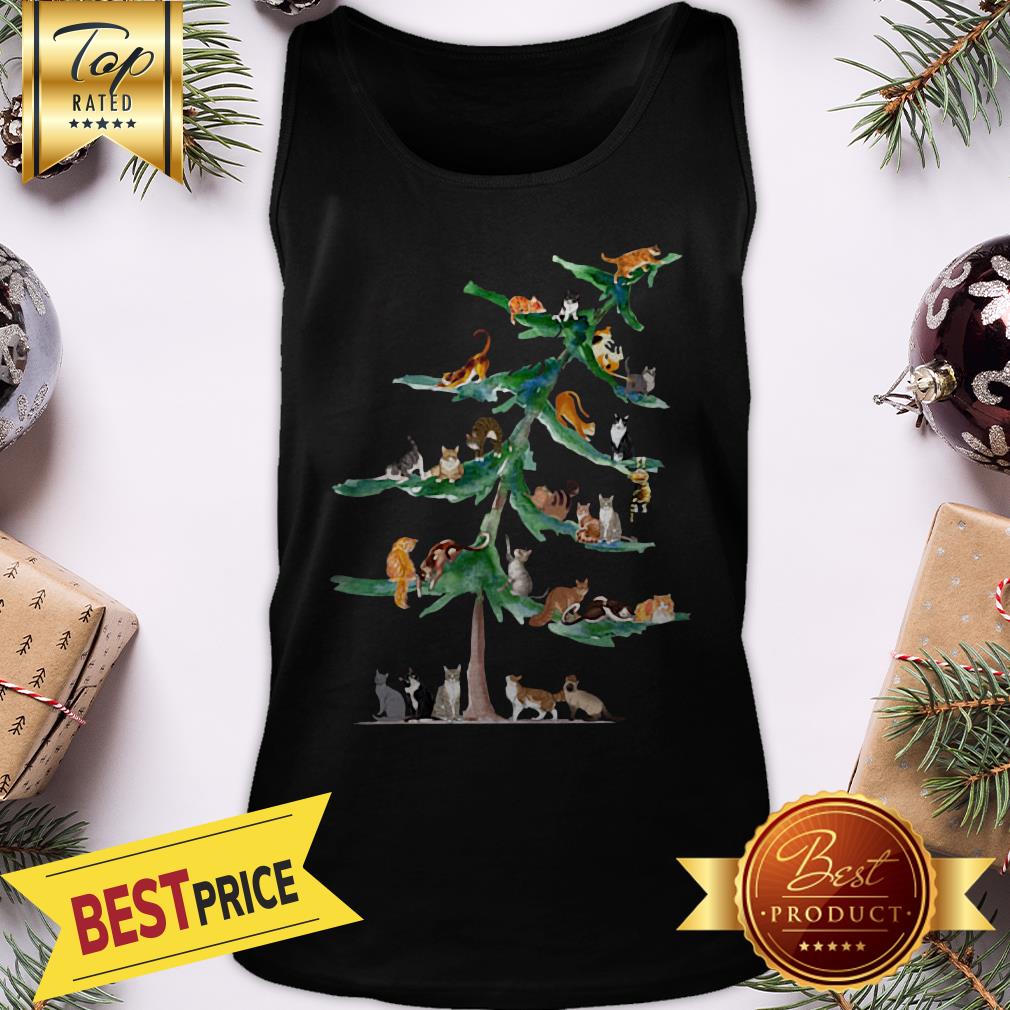 Official Cats Tree Christmas Shirt - Image 3
