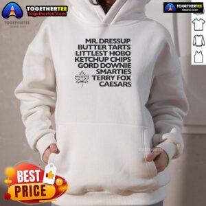 Alternative view of Awesome Mr. Dressup Butter Tarts Littlest Hobo Ketchup Chips Gord Downie Smarties Terry Fox Caesars T-Shirt