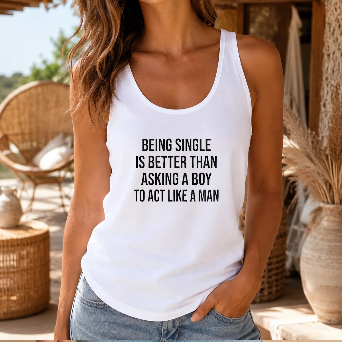 Funny Being Single Is Better Than Asking A Boy To Act Like A Man Shirt - Image 3