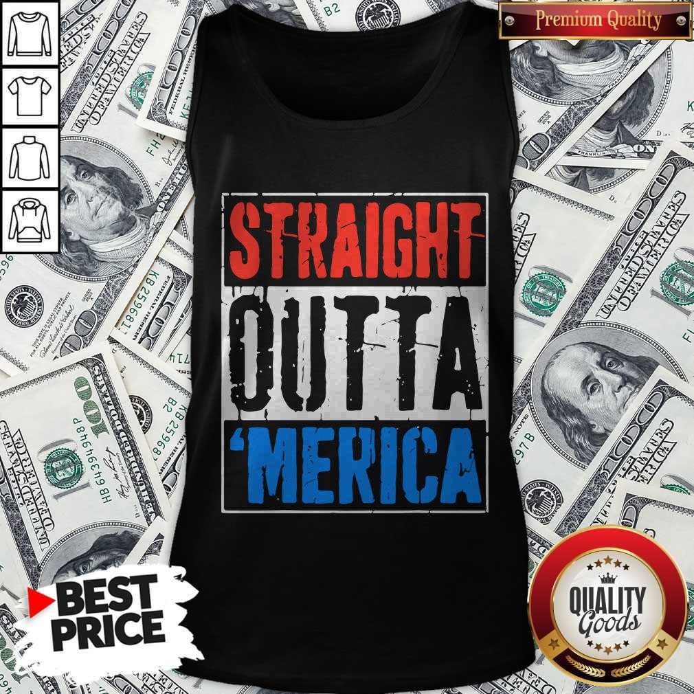 Premium Straight Outta Merica Happy Independence Day Shirt - Image 4