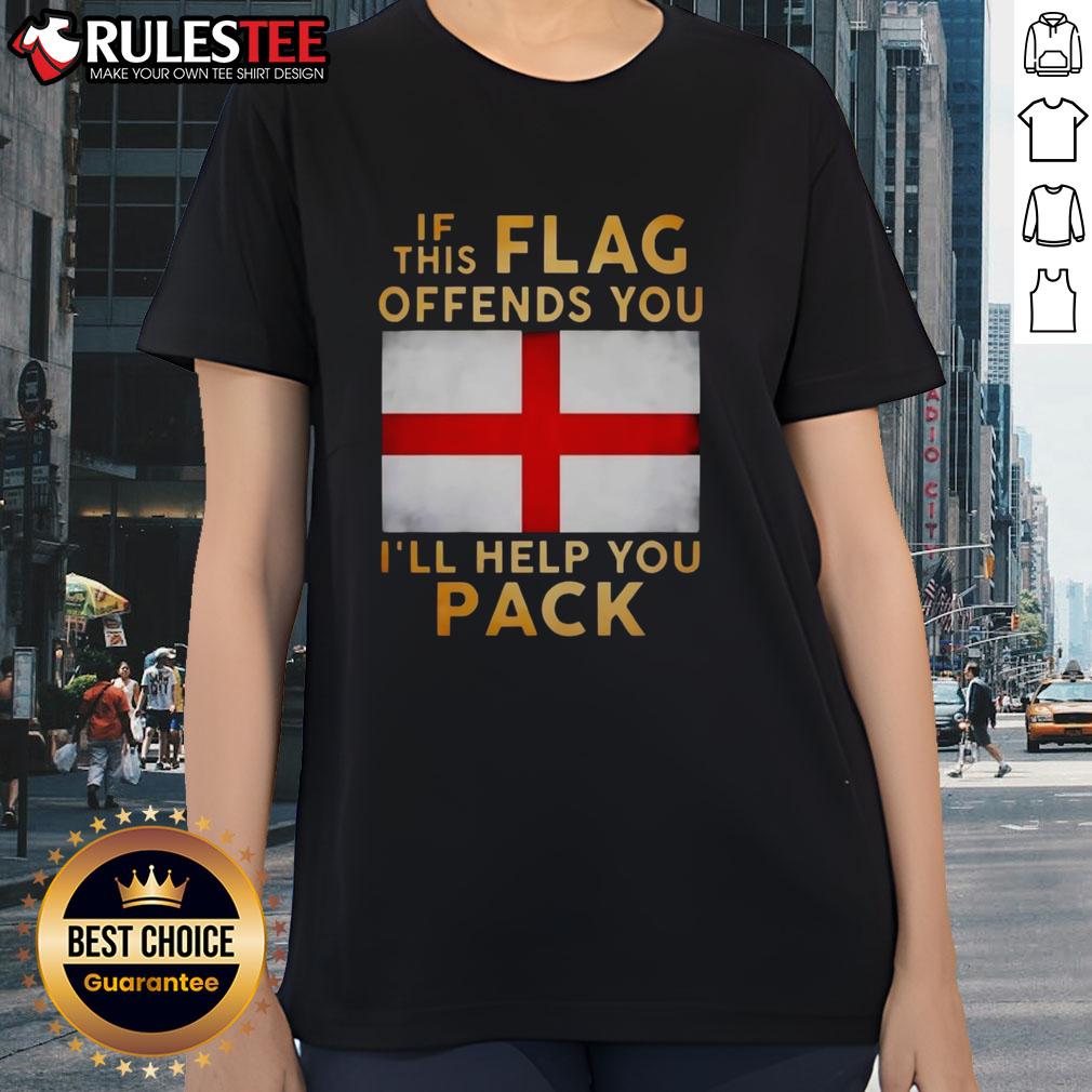 Awesome If This Flag Offends You I'll Help You Pack Union Jack Britain Herren Flag T-Shirt - Image 3
