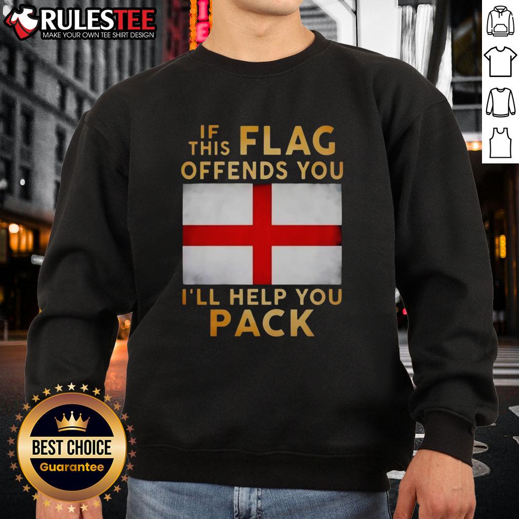 Awesome If This Flag Offends You I'll Help You Pack Union Jack Britain Herren Flag T-Shirt - Image 5