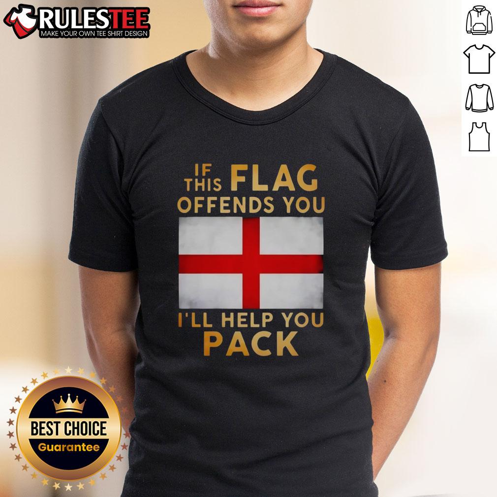 Awesome If This Flag Offends You I'll Help You Pack Union Jack Britain Herren Flag T-Shirt