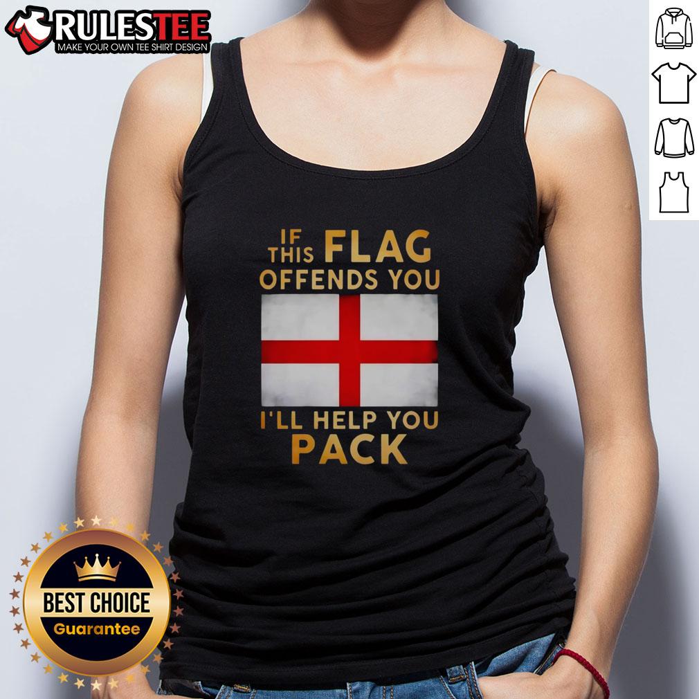 Awesome If This Flag Offends You I'll Help You Pack Union Jack Britain Herren Flag T-Shirt - Image 4