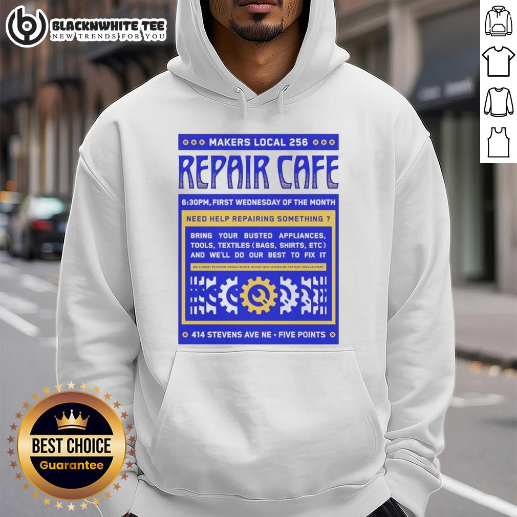 Awesome Repair Cafe Makers Local 256 T-Shirt - Image 2