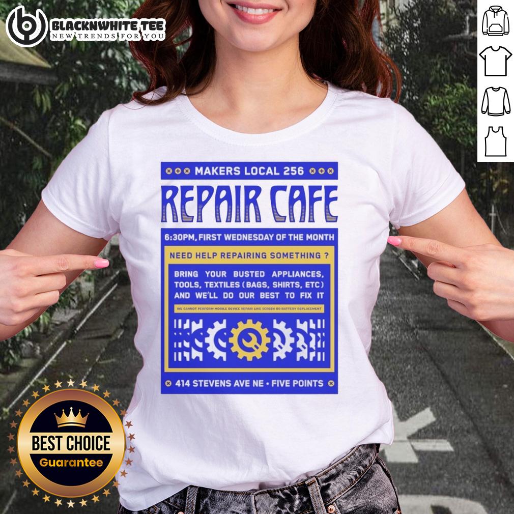 Awesome Repair Cafe Makers Local 256 T-Shirt - Image 3