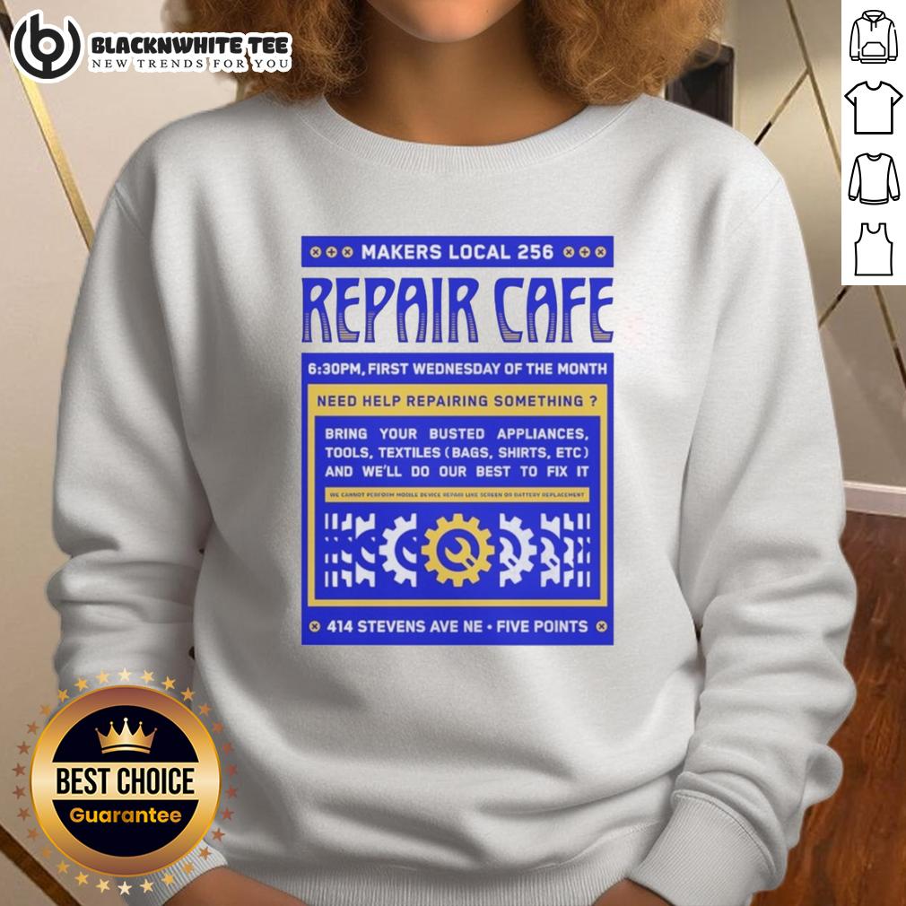 Awesome Repair Cafe Makers Local 256 T-Shirt - Image 5