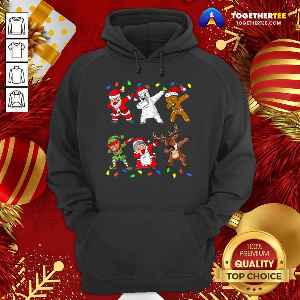 Funny Christmas Dabbing Santa Elf And Friends Boys Kids Dab Xmas T-Shirt - Image 5