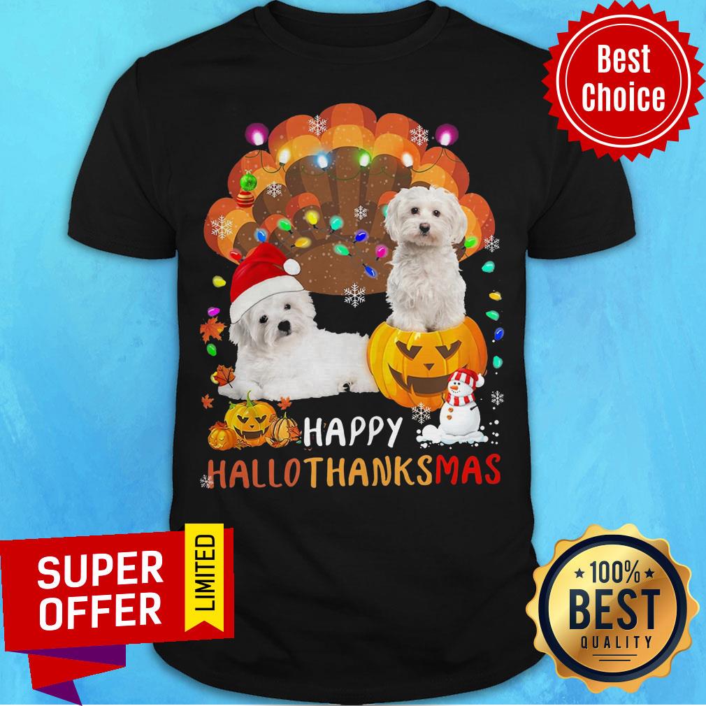 Official Maltese Happy Hallothanksmas Shirt
