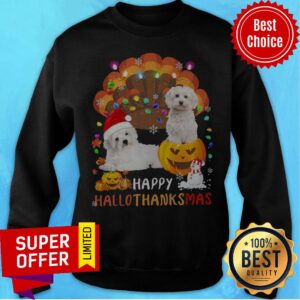Alternative view of Official Maltese Happy Hallothanksmas Shirt