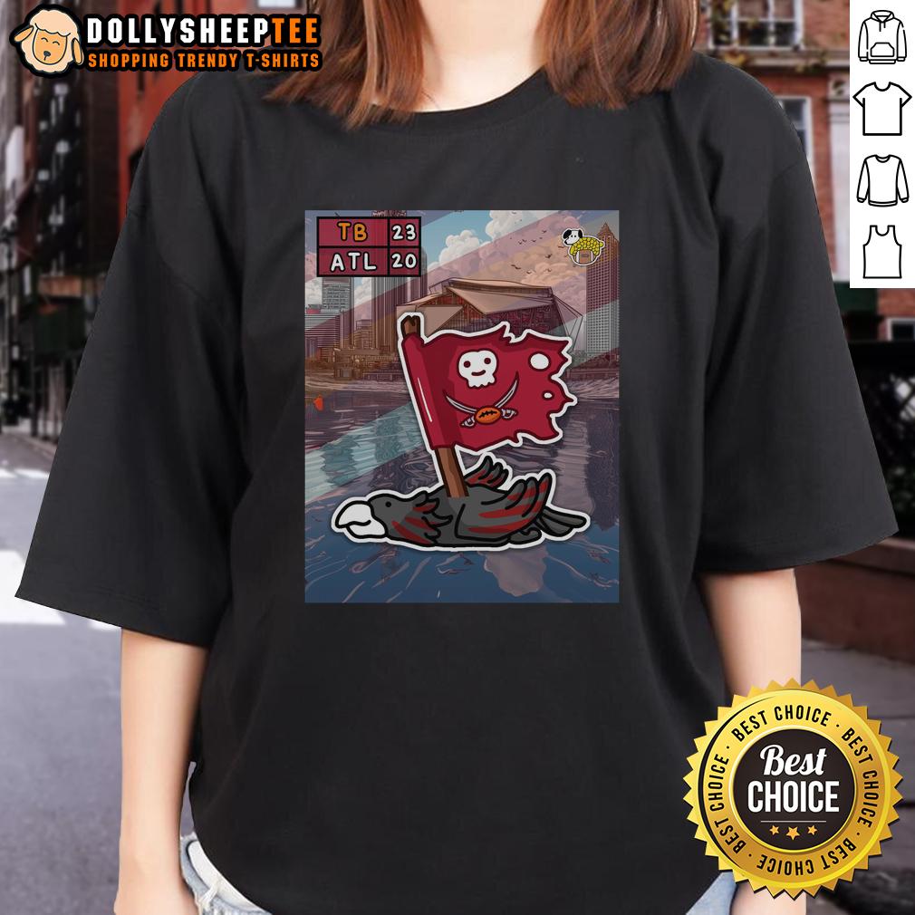Hot The Kick Is Up No Koooood Tampa Bay Buccaneers Defeat Atlanta Falcons T-Shirt - Image 3