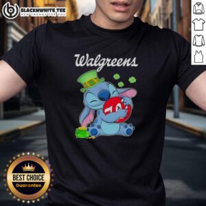 Original Stitch With St Patricks Hug Walgreens Logo T-Shirt