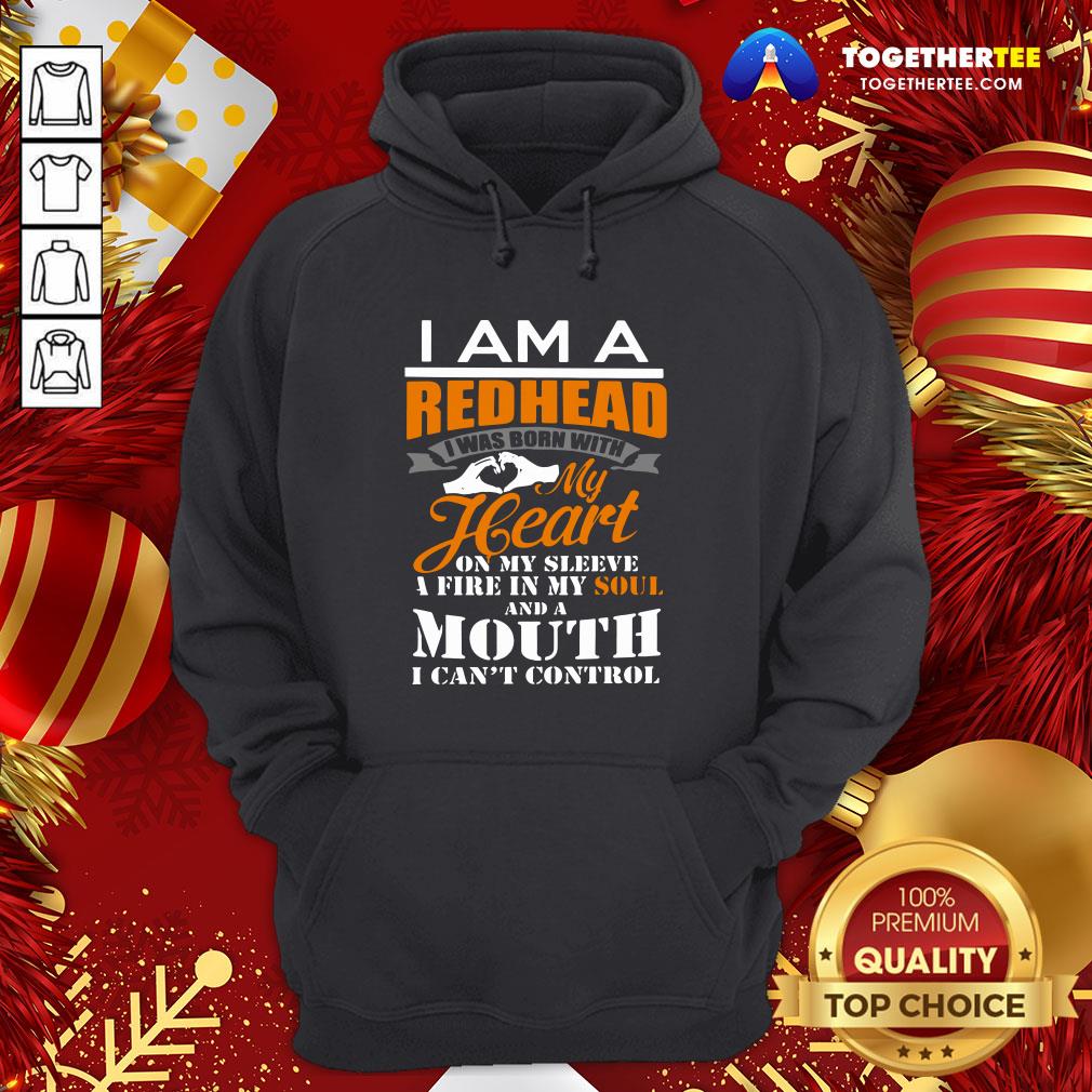 Official I Am A Redhead I Was Born With My Heart Shirt - Image 5