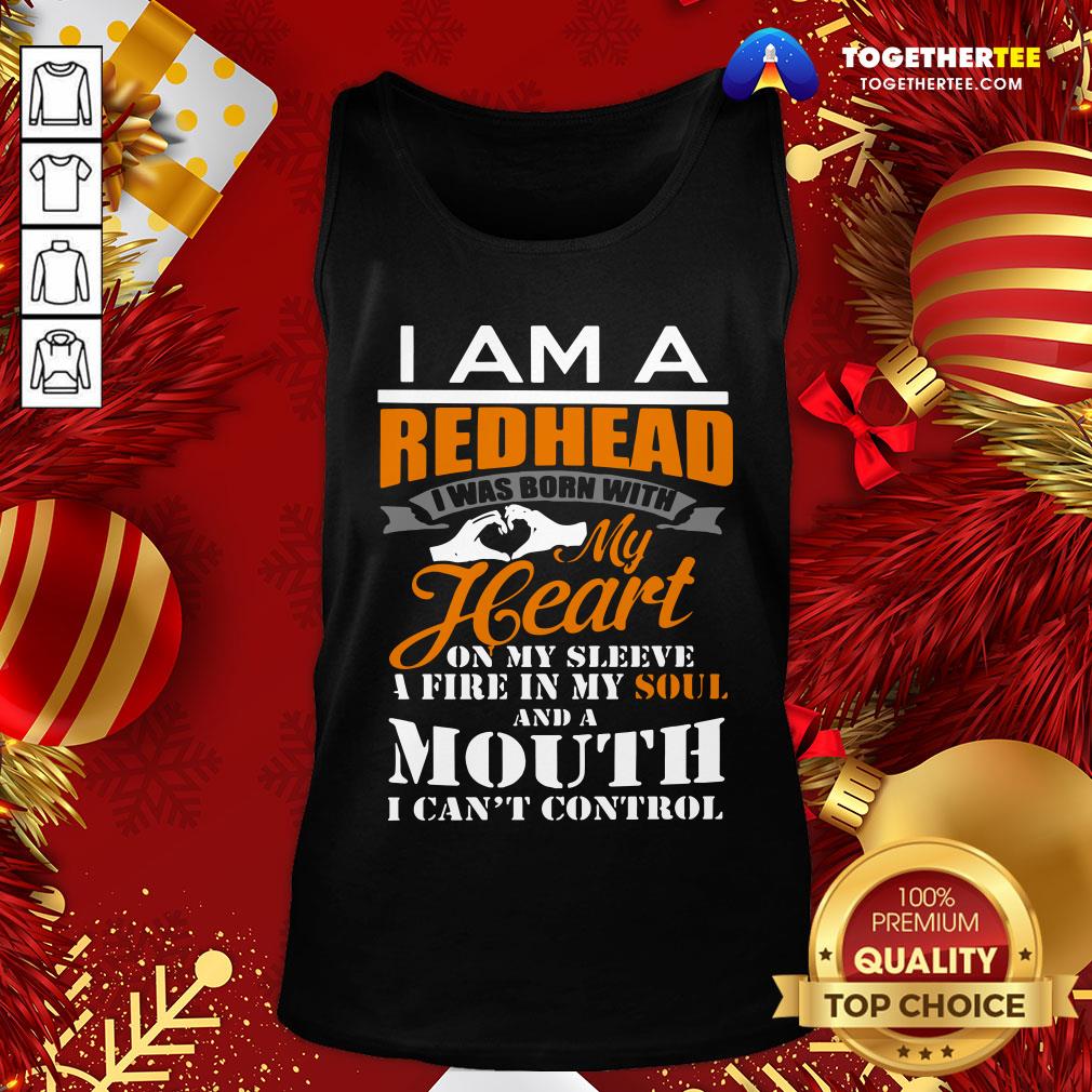 Official I Am A Redhead I Was Born With My Heart Shirt - Image 3