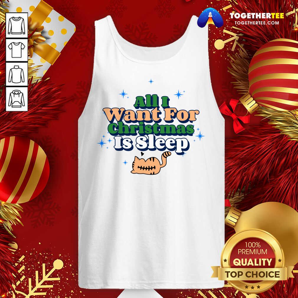 Awesome All I Want For Christmas Is Sleep T-Shirt - Image 3