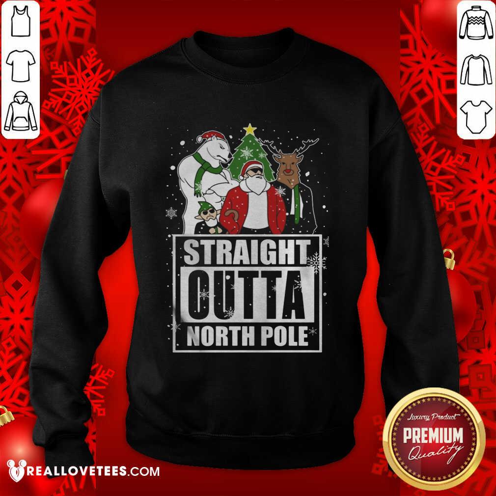 Official Merry Christmas 2020 Straight Outta North Pole Shirt - Image 3