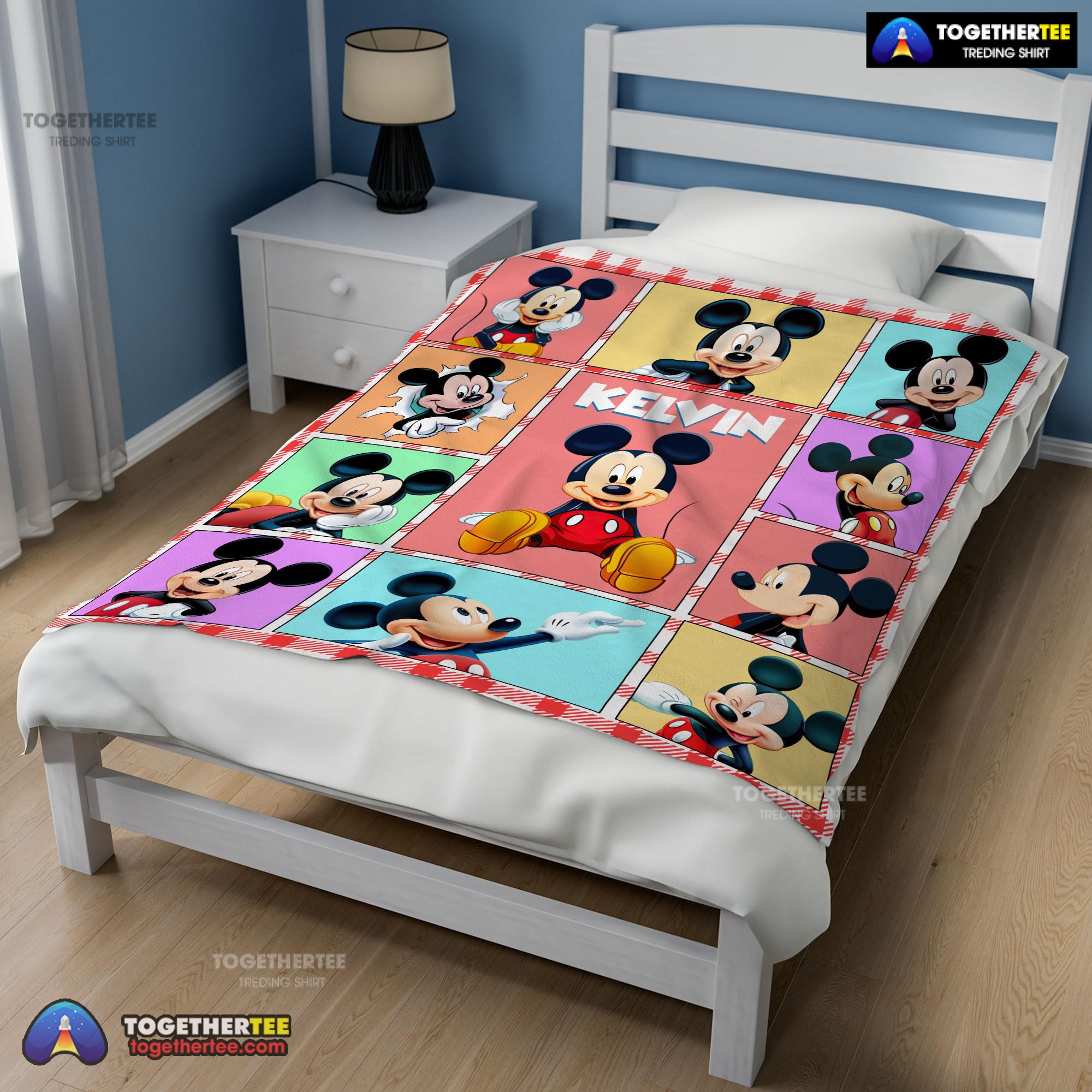 Official Mickey Mouse Collage Blanket Fleece Customized Blanket - Image 2