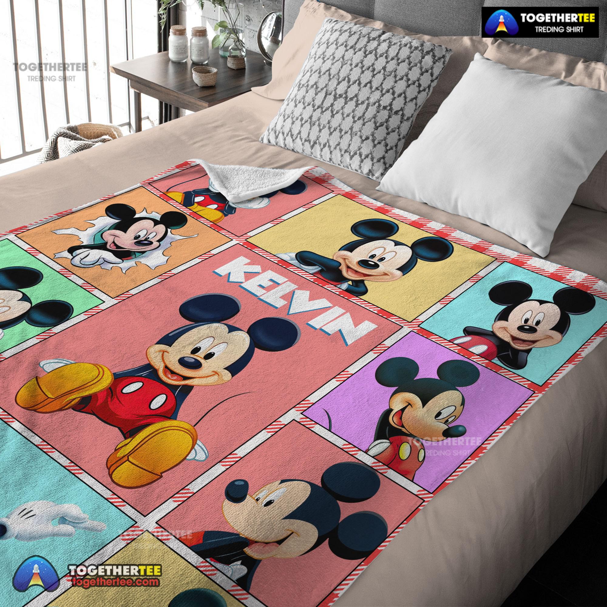 Official Mickey Mouse Collage Blanket Fleece Customized Blanket - Image 3