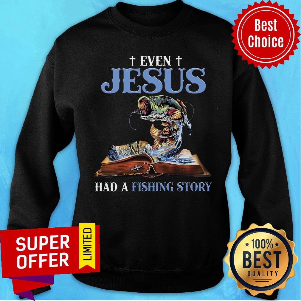 Even Jesus Had A Fishing Story Book Shirt - Image 4