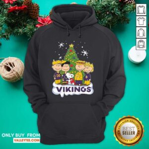 Alternative view of Hot Snoopy The Peanuts Minnesota Vikings Christmas Tree Pine Shirt