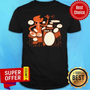 Premium Drummer Orange Drum Set Shirt