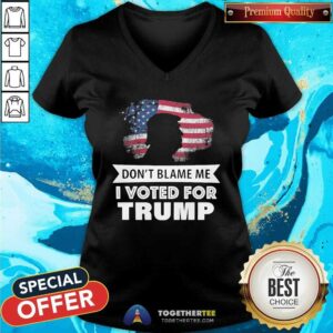 Alternative view of Honey Do Not Blame Me I Voted For Trump American Flag 2024 Shirt