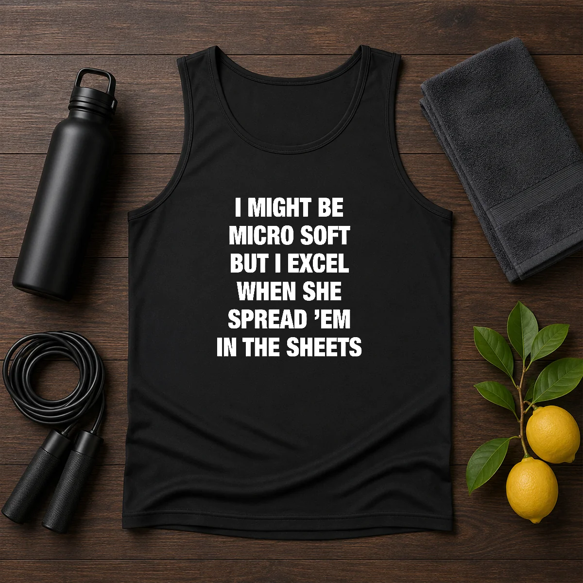 Original I Might Be Micro Soft But I Excel When She Spread 'Em In The Sheets Shirt - Image 3