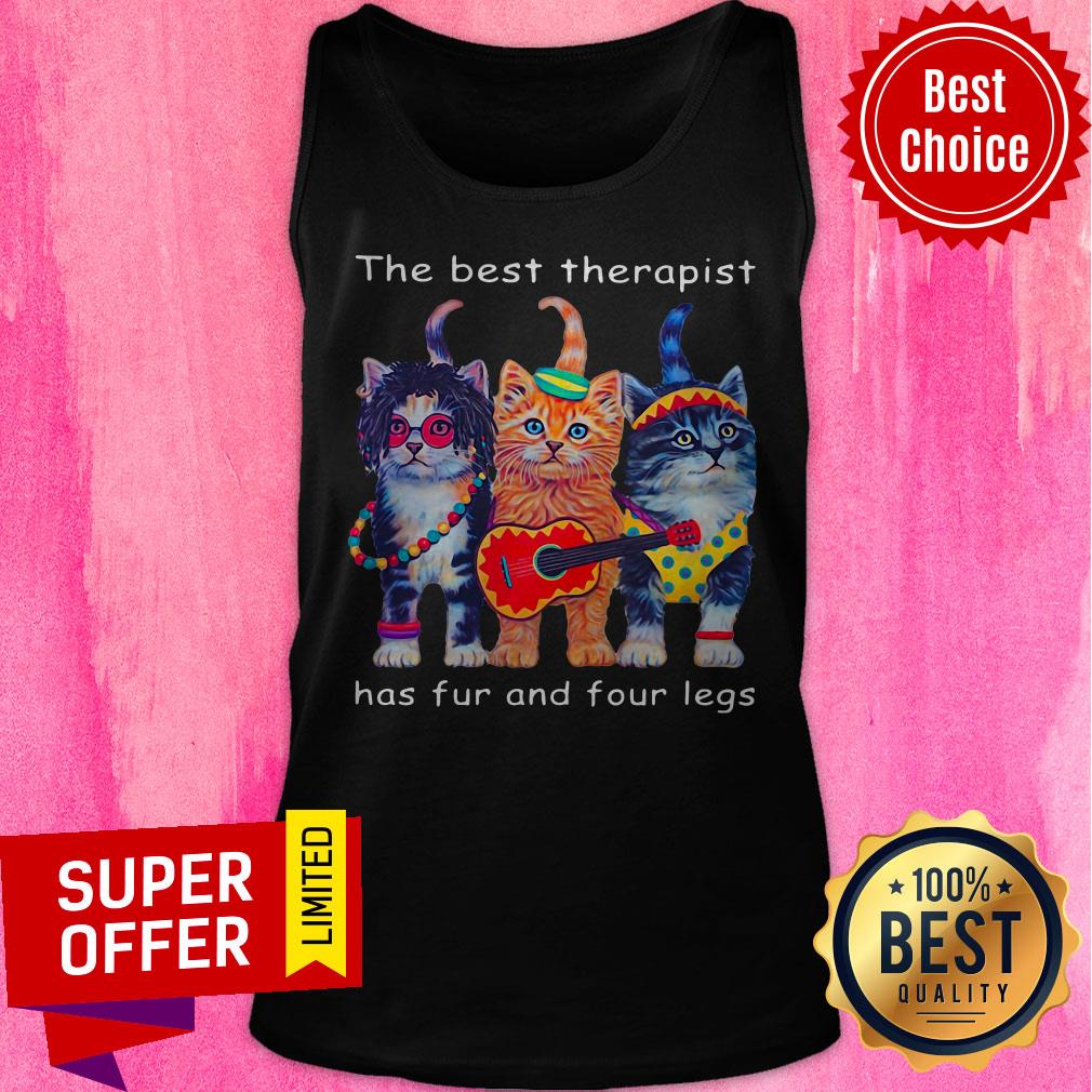Three Cats The Best Therapist Has Fur And Four Legs Shirt - Image 5