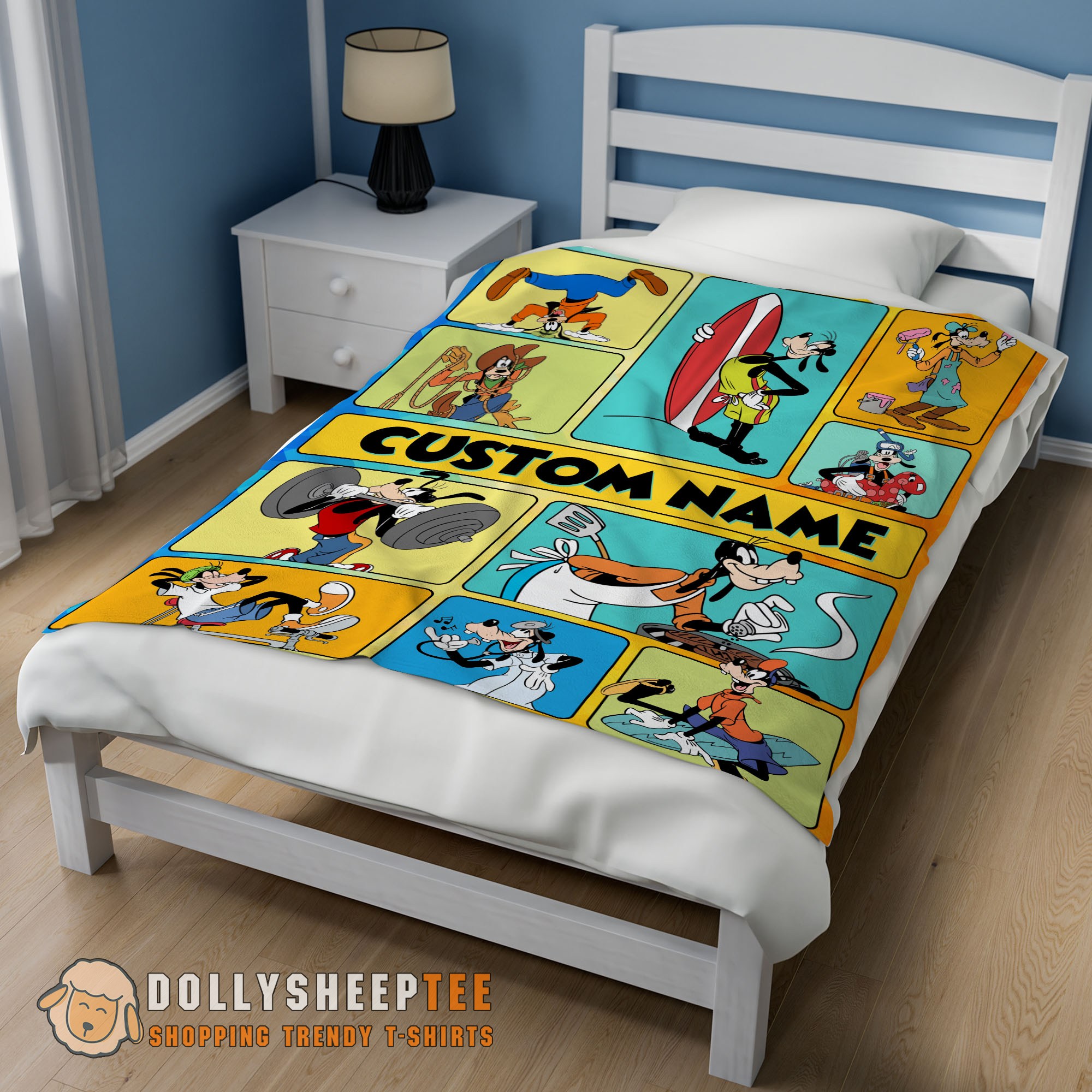 Perfect Disney Cartoon Goofy With Friends Blanket Fleece Customized Blanket - Image 2