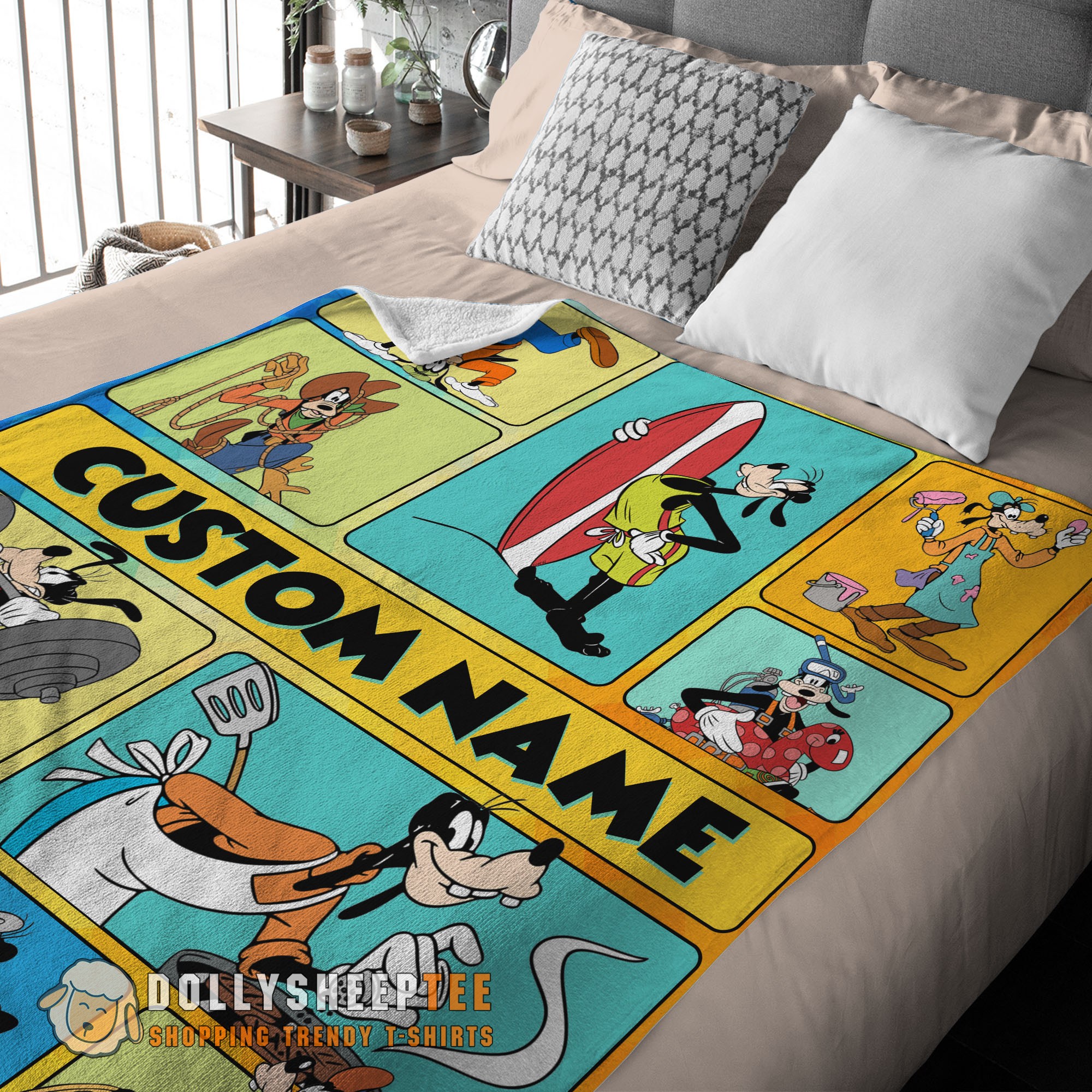 Perfect Disney Cartoon Goofy With Friends Blanket Fleece Customized Blanket - Image 3