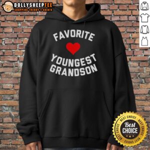 Alternative view of Top Favorite Youngest Grandson Heart T-Shirt