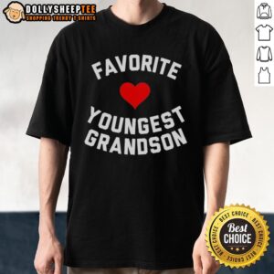 Top Favorite Youngest Grandson Heart T-Shirt
