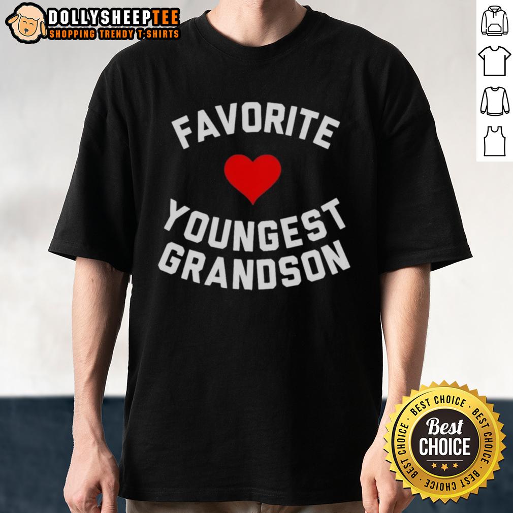 Top Favorite Youngest Grandson Heart T-Shirt